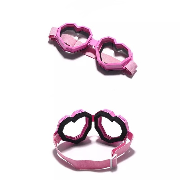 Pink Heart Shaped Goggles Glasses - Picture 6 of 12